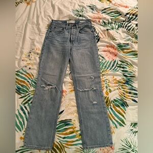 Denim Forum High Rise Straight Leg Joni Jeans